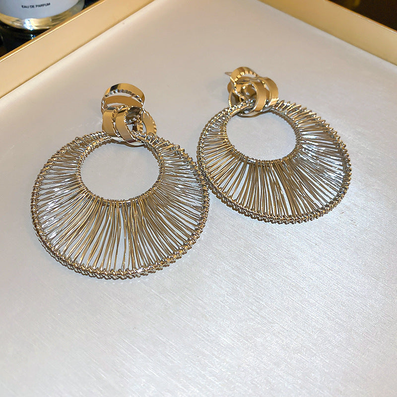 銀針冷淡風透明樹脂水滴花朵珍珠耳環時尚耳釘跨境歐美高級感耳飾