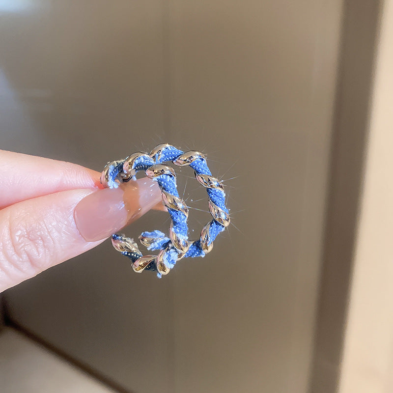 銀針歐美誇張銀色素圈愛心耳環冷淡風時尚耳圈輕奢個性高級感耳飾