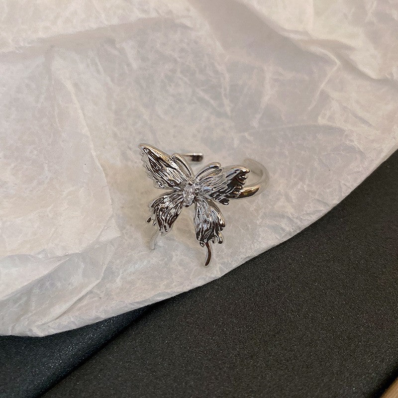 韓國輕奢鋯石圓圈蛇形葫蘆戒指小衆設計感食指戒氣質高級感手飾女