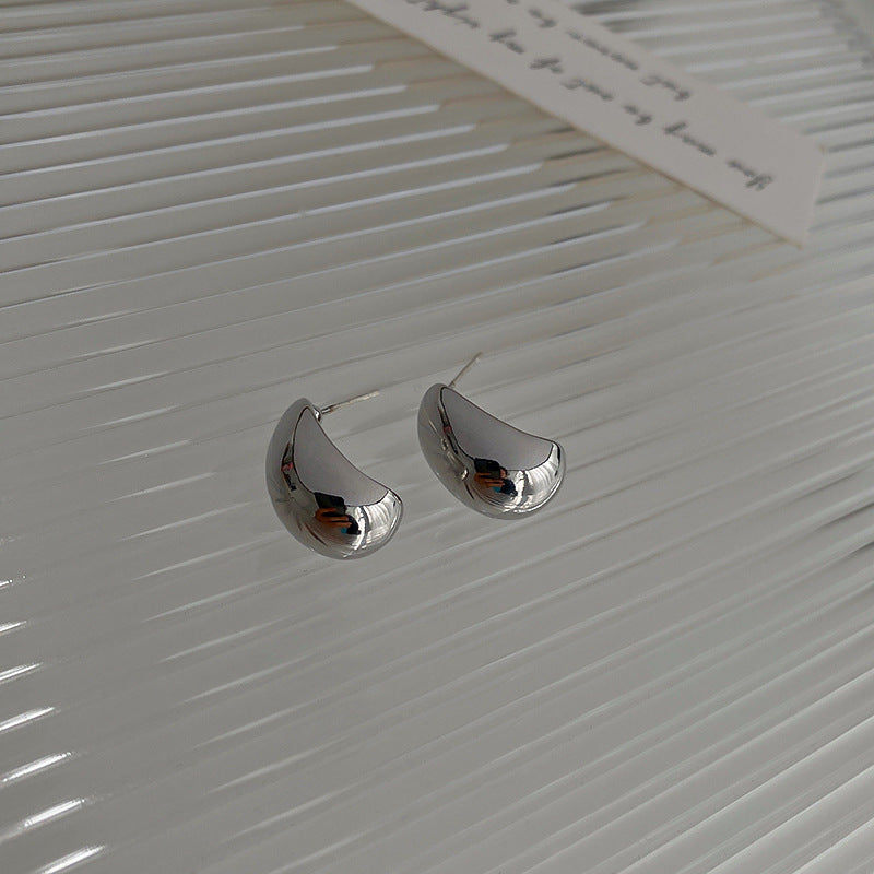 銀針圓圈銀色耳環輕奢高級感耳釘女冷淡風時尚百搭耳飾設計感小衆