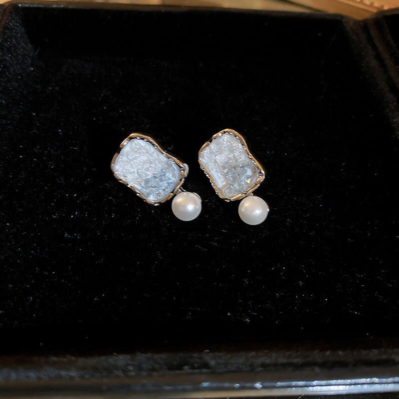 銀針歐美誇張銀色素圈愛心耳環冷淡風時尚耳圈輕奢個性高級感耳飾