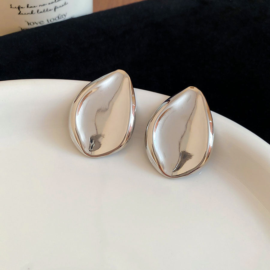 銀針圓圈銀色耳環輕奢高級感耳釘女冷淡風時尚百搭耳飾設計感小衆