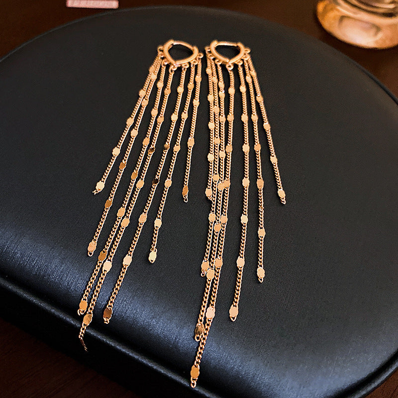 銀針超仙珍珠花朵流蘇耳環氣質時尚耳釘跨境歐美誇張高級感耳飾女