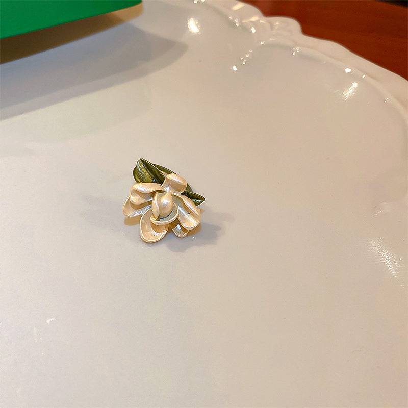 韓國ins風幾何珍珠花朵愛心開口戒指甜美氣質指環食指戒復古手飾