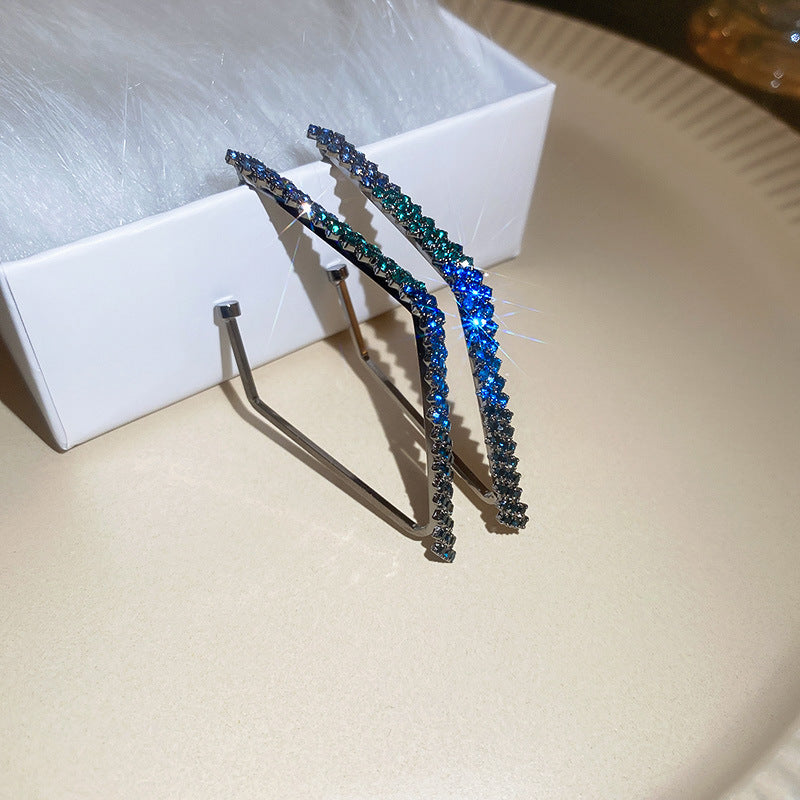 銀針歐美誇張銀色素圈愛心耳環冷淡風時尚耳圈輕奢個性高級感耳飾