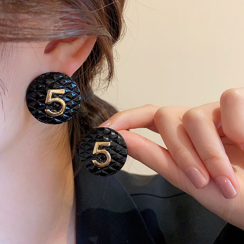 銀針復古花朵愛心字母珍珠耳環法式氣質耳釘輕奢高級感耳飾女