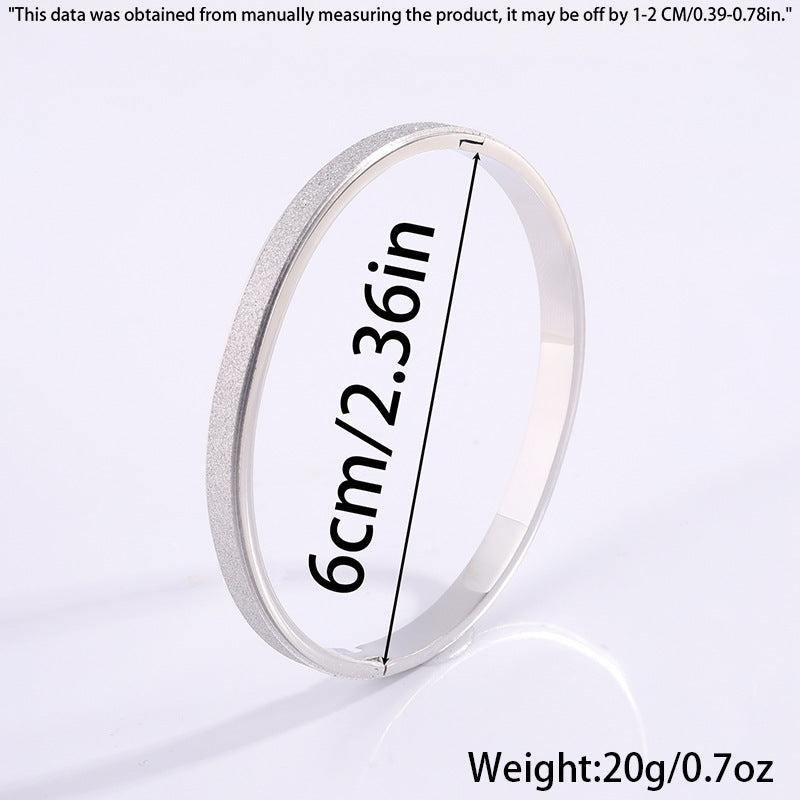 鈦鋼手鐲滿天星磨砂手鐲女生高級感跨境歐美時尚百搭不掉色手飾品