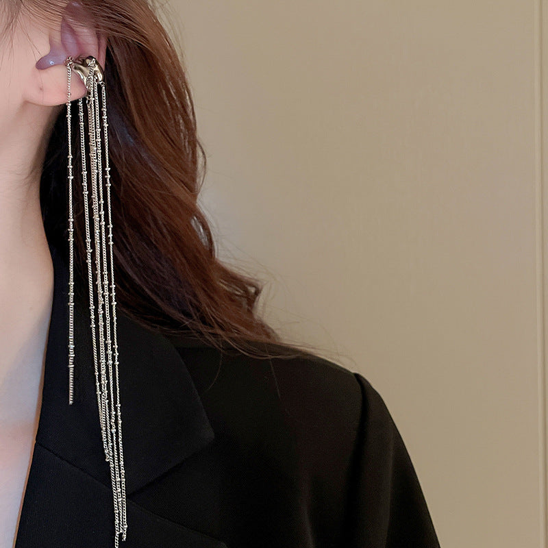 銀針歐美誇張銀色素圈愛心耳環冷淡風時尚耳圈輕奢個性高級感耳飾