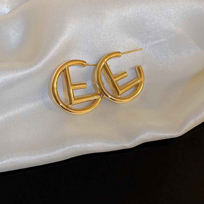 銀針法式黑色鑲鑽字母珍珠包包流蘇耳環小衆氣質耳釘高級感耳飾女