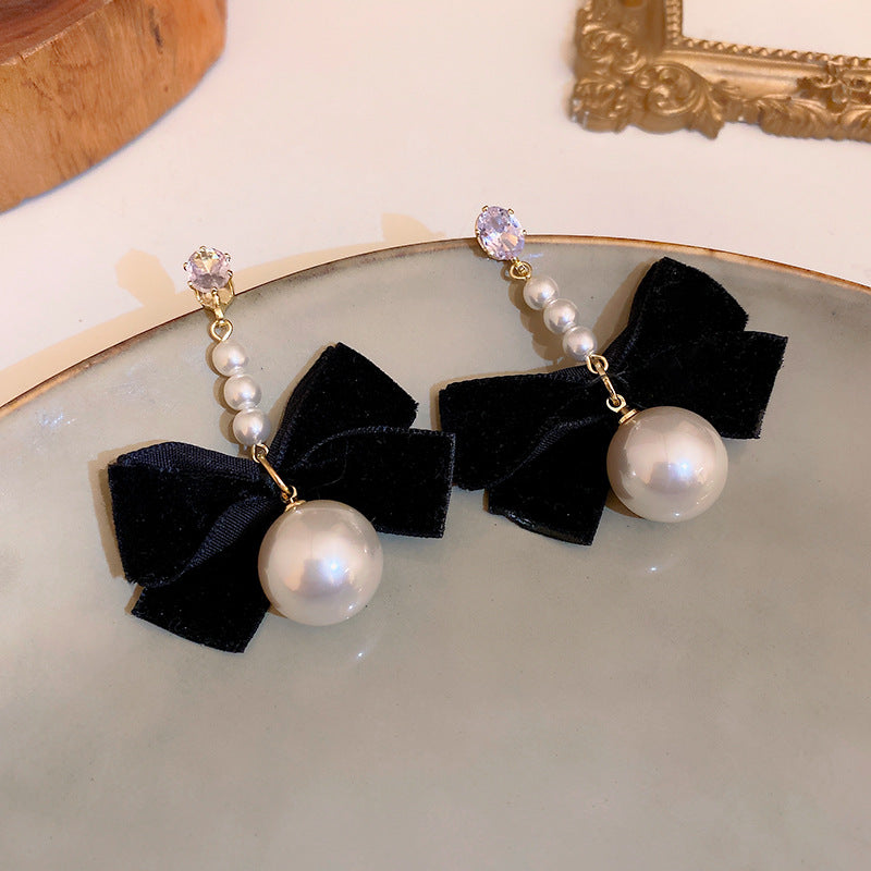 銀針復古花朵愛心字母珍珠耳環法式氣質耳釘輕奢高級感耳飾女