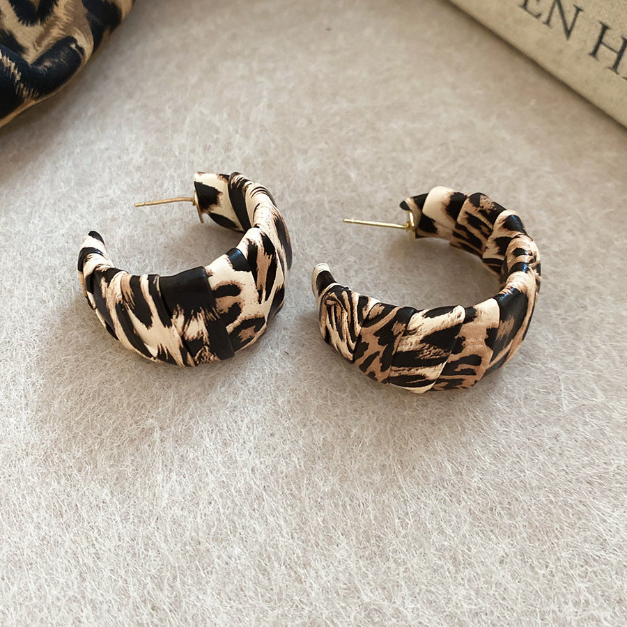 銀針樹脂暈染花朵耳環輕奢高級感耳釘復古時尚百搭耳飾設計感小衆