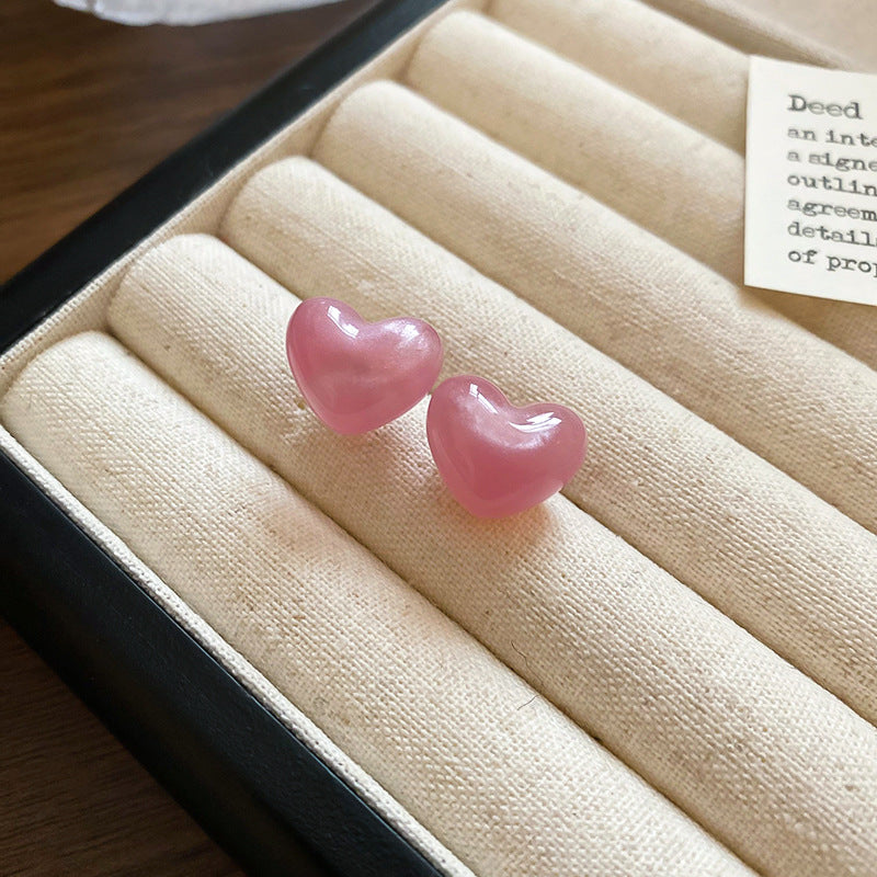 度假風粉色米珠花朵珍珠流蘇耳環少女氛圍感耳釘波西米亞甜美耳飾
