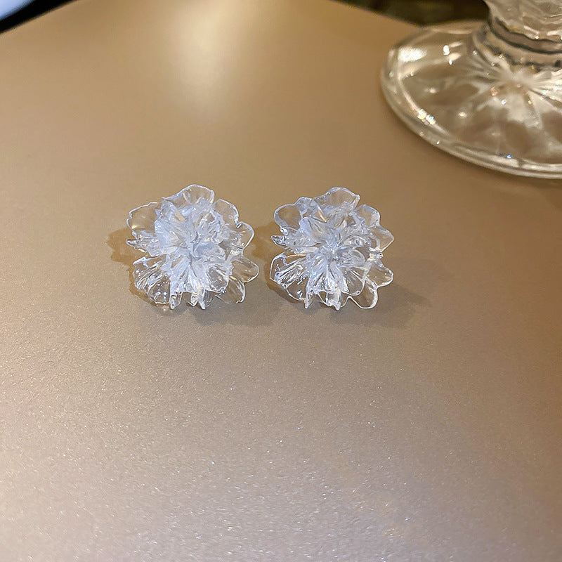 銀針超仙鑲鑽愛心蝴蝶結珍珠耳環女百搭個性耳釘時尚耳飾
