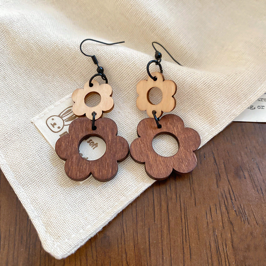 銀針樹脂不規則幾何形鏤空耳環輕奢高級感耳釘復古耳飾設計感小衆