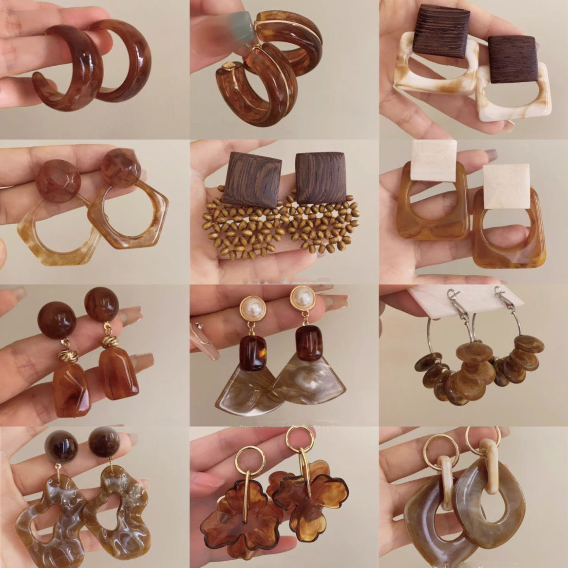 銀針樹脂不規則幾何形鏤空耳環輕奢高級感耳釘復古耳飾設計感小衆