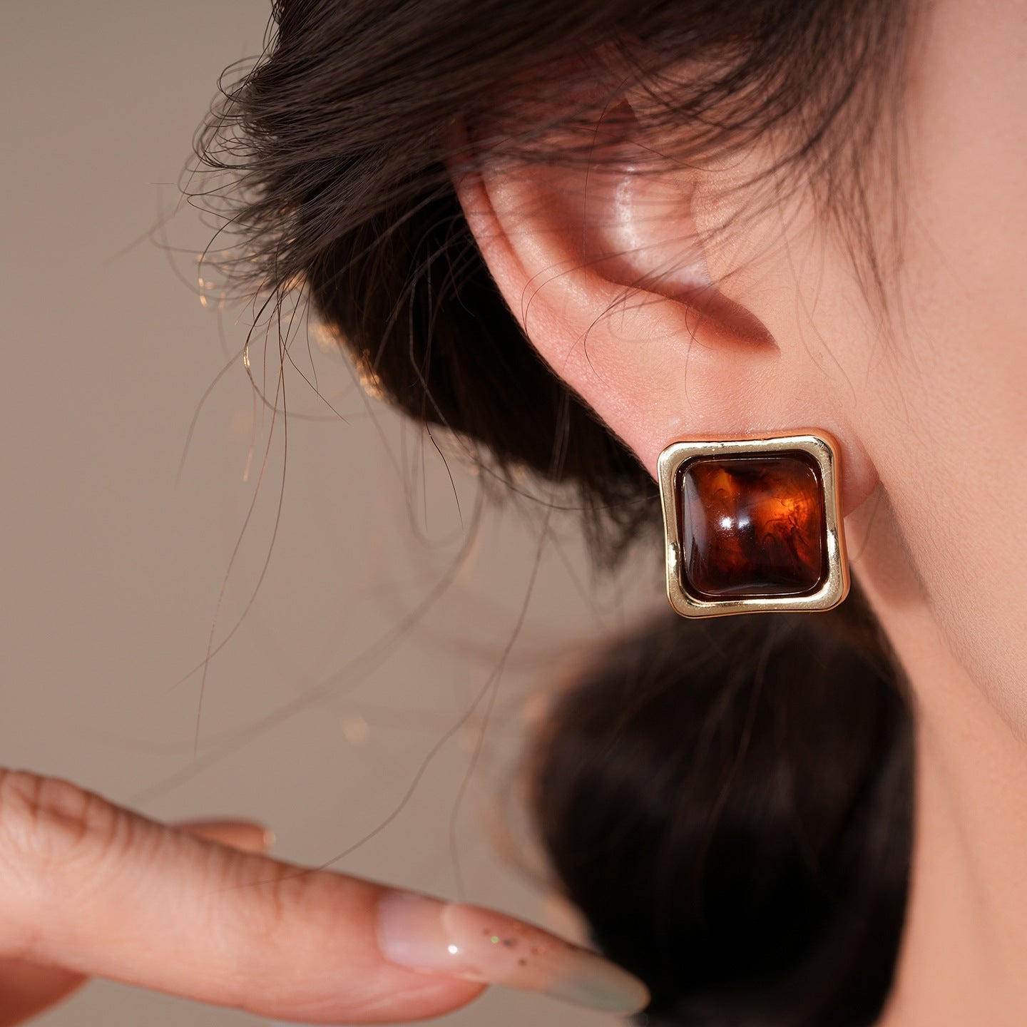 銀針復古美拉德幾何方形耳環輕奢高級感耳釘女時尚耳飾設計感小衆