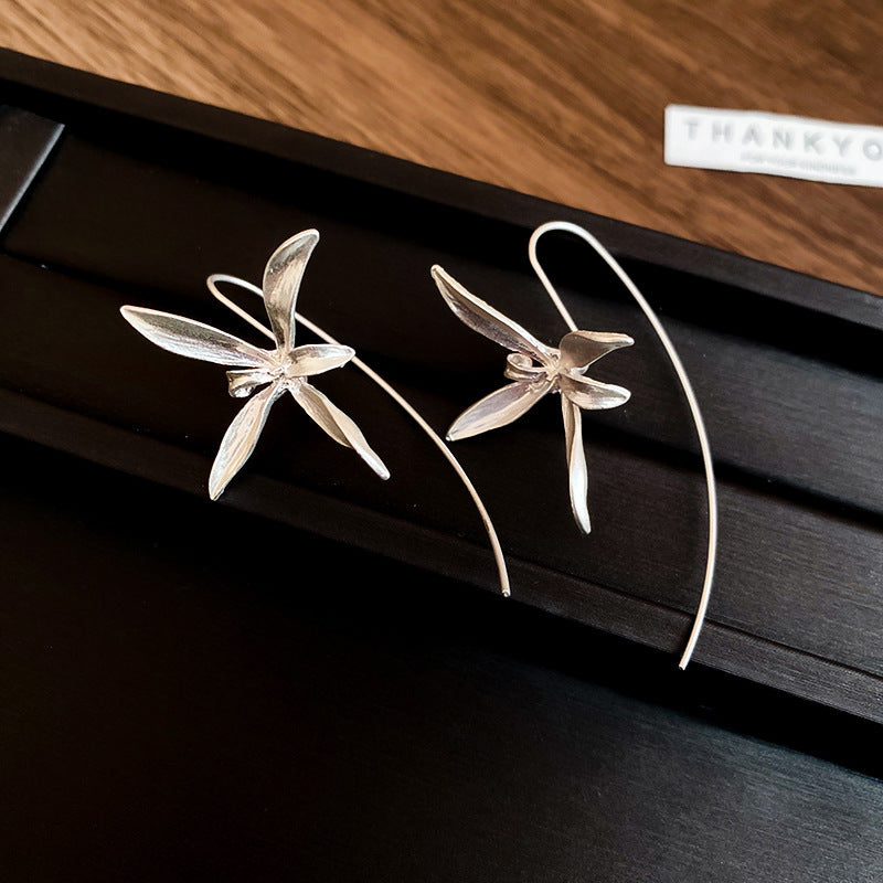 銀針圓圈銀色耳環輕奢高級感耳釘女冷淡風時尚百搭耳飾設計感小衆