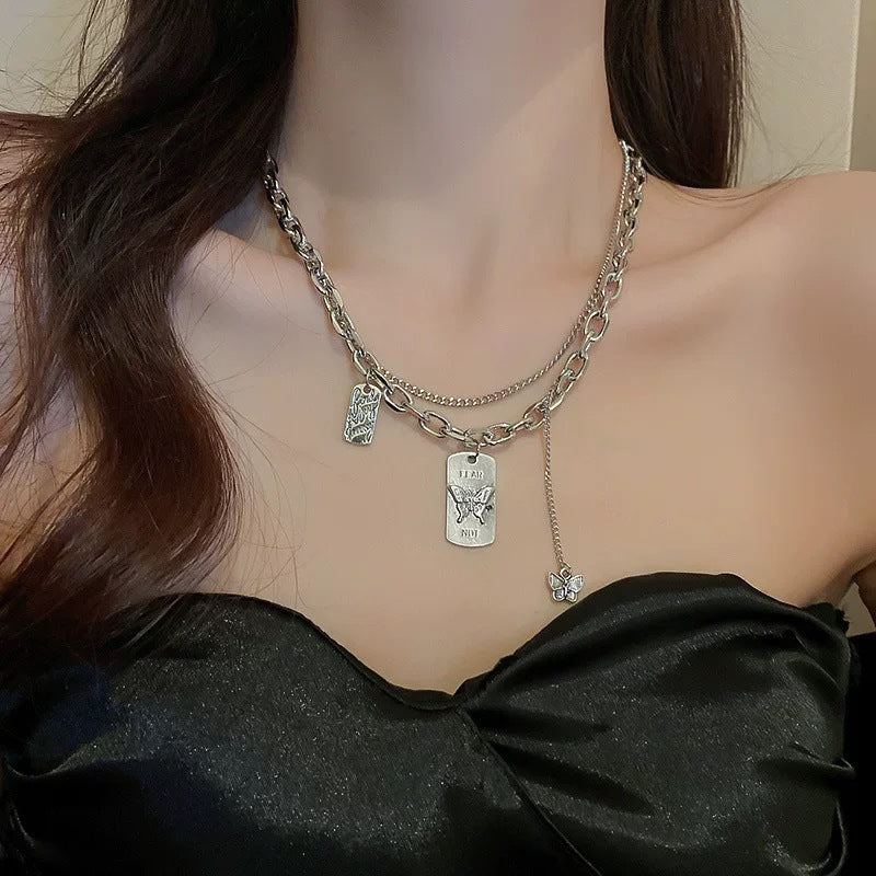 韓國時尚冷淡風鑲鑽愛心珍珠項鍊網紅小衆設計感氣質鎖骨鏈項飾女