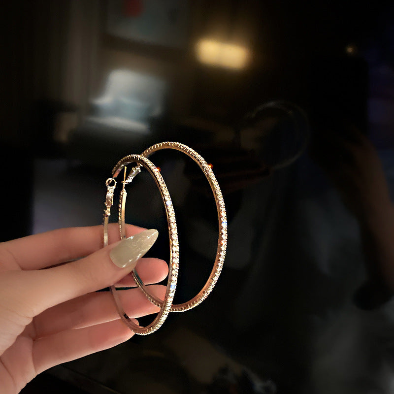 銀針歐美誇張金屬風幾何耳環簡約小衆設計耳釘氣質時尚高級感耳飾