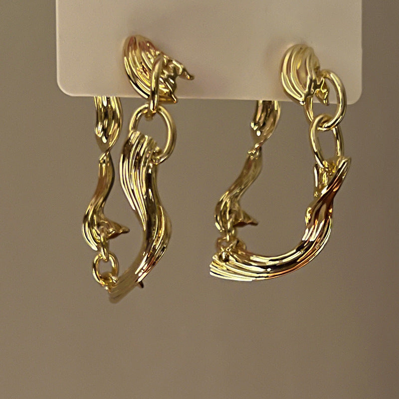 銀針歐美跨境專供花朵珍珠流蘇耳環氣質個性耳釘誇張高級感耳飾女