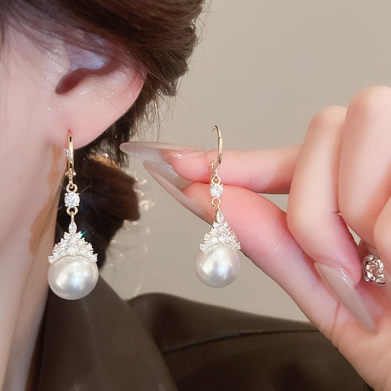 銀針輕奢鋯石几何蝴蝶花朵流蘇耳釘個性冷淡風耳環歐美高級感耳飾