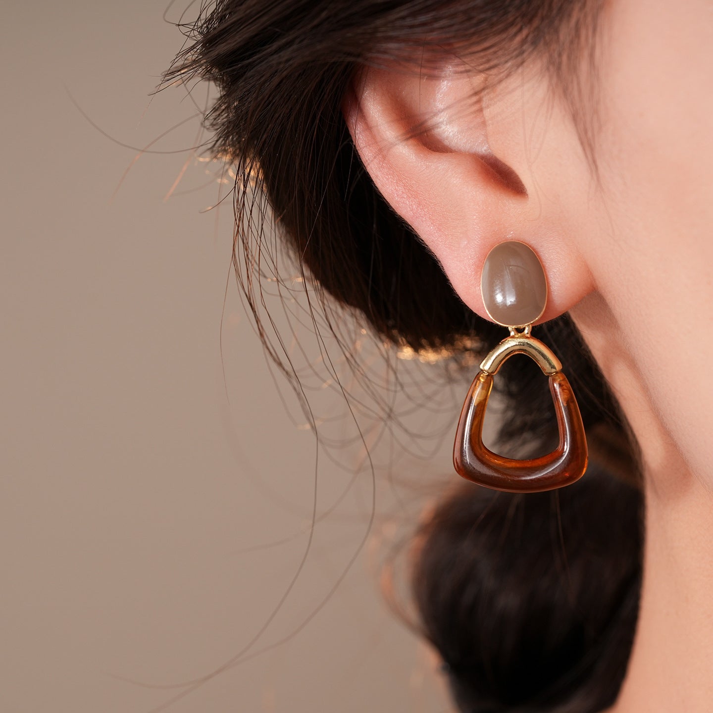 銀針復古美拉德幾何方形耳環輕奢高級感耳釘女時尚耳飾設計感小衆