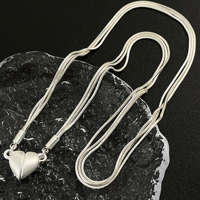 韓國冷淡風鑲鑽鋯石弧線項鍊時尚輕奢氣質鎖骨鏈高級感新款項飾女