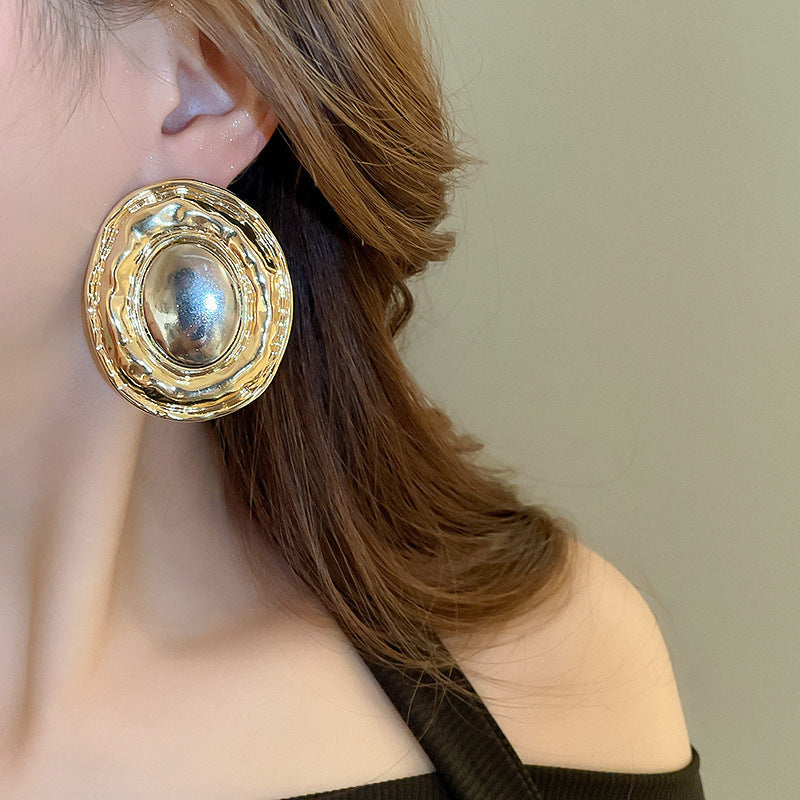 銀針超仙珍珠花朵流蘇耳環氣質時尚耳釘跨境歐美誇張高級感耳飾女