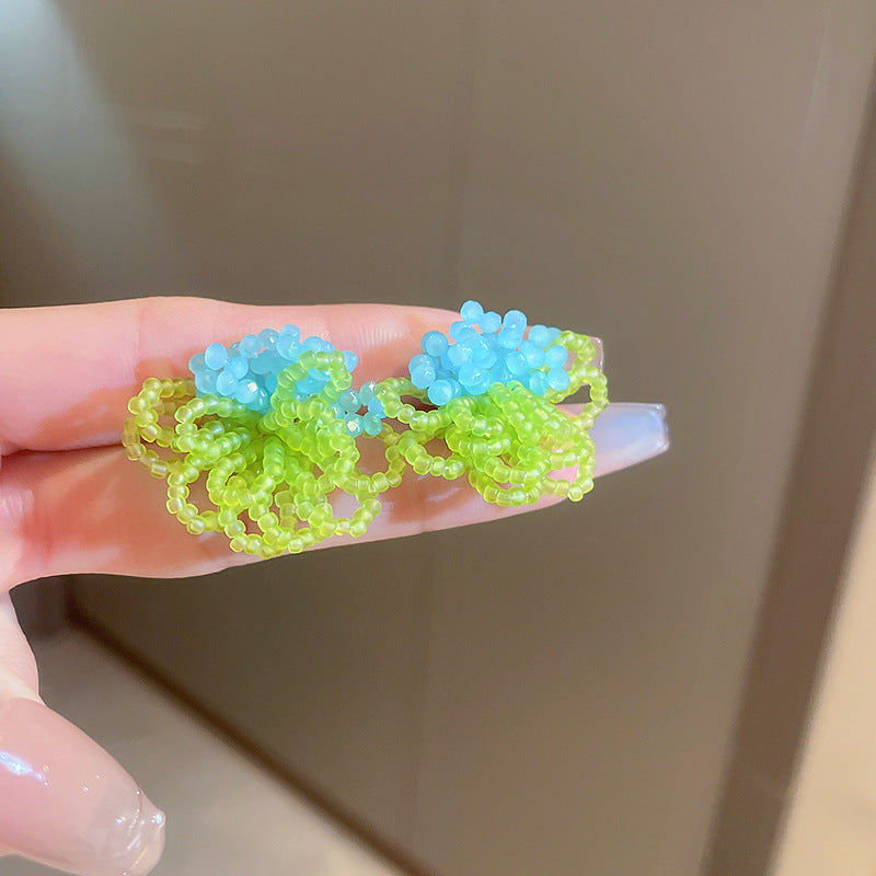 多巴胺幾何素圈耳環女方圓臉爆款高級感耳圈小衆設計耳釘甜美耳飾