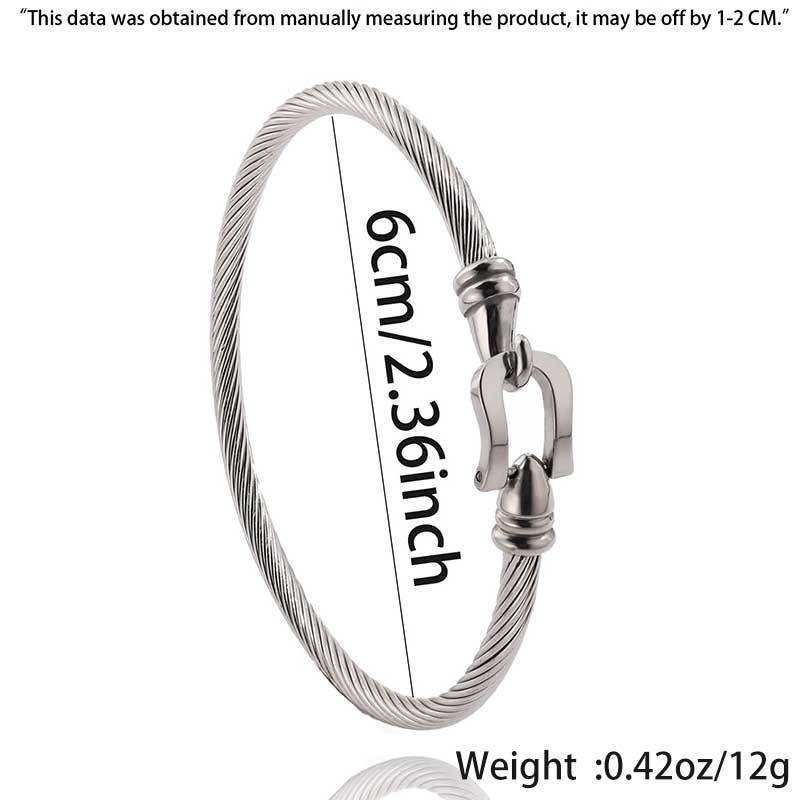 鈦鋼手鐲彈力馬蹄扣手鐲女生高級感個性簡約不掉色精緻手環