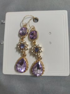 銀針小衆復古C形人造虎眼石耳環氣質設計感耳釘輕奢高級感耳飾女