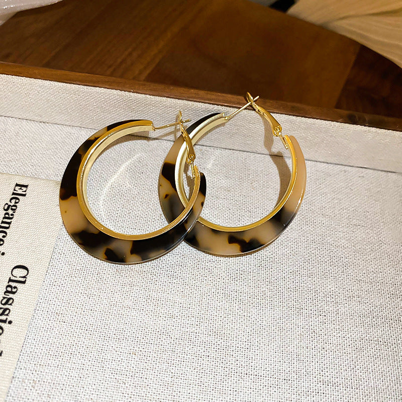 銀針樹脂不規則幾何形鏤空耳環輕奢高級感耳釘復古耳飾設計感小衆