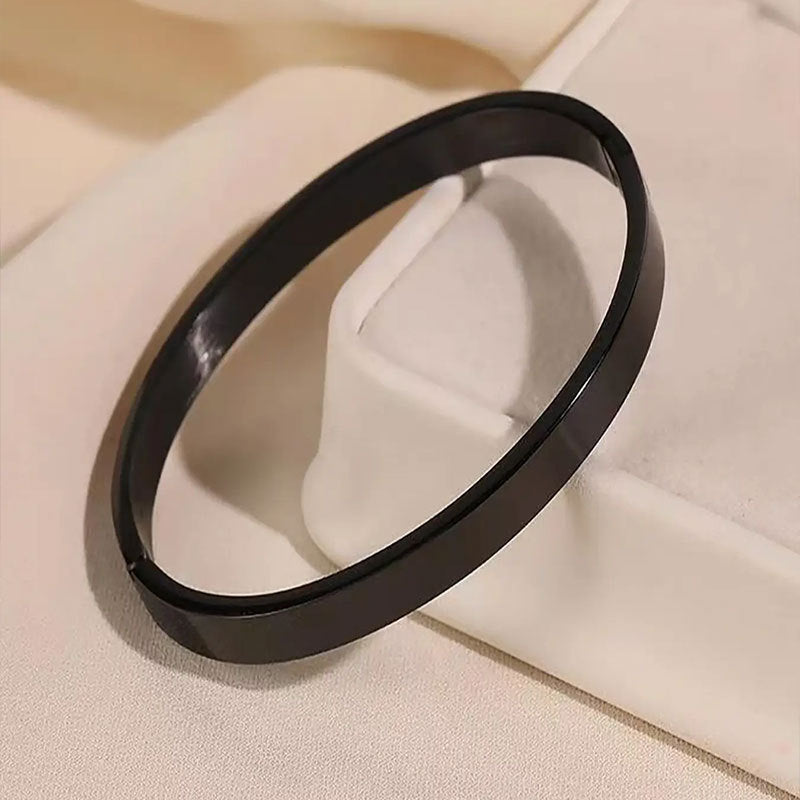 鈦鋼手鐲韓版時尚高級感女光面跨境卡扣可調節小衆設計輕奢風手環