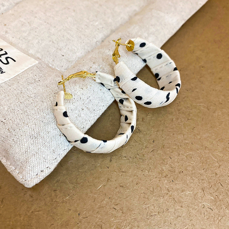 銀針多巴胺彩色耳圈甜美小清新簡約個性耳環設計感小衆歐美耳飾女