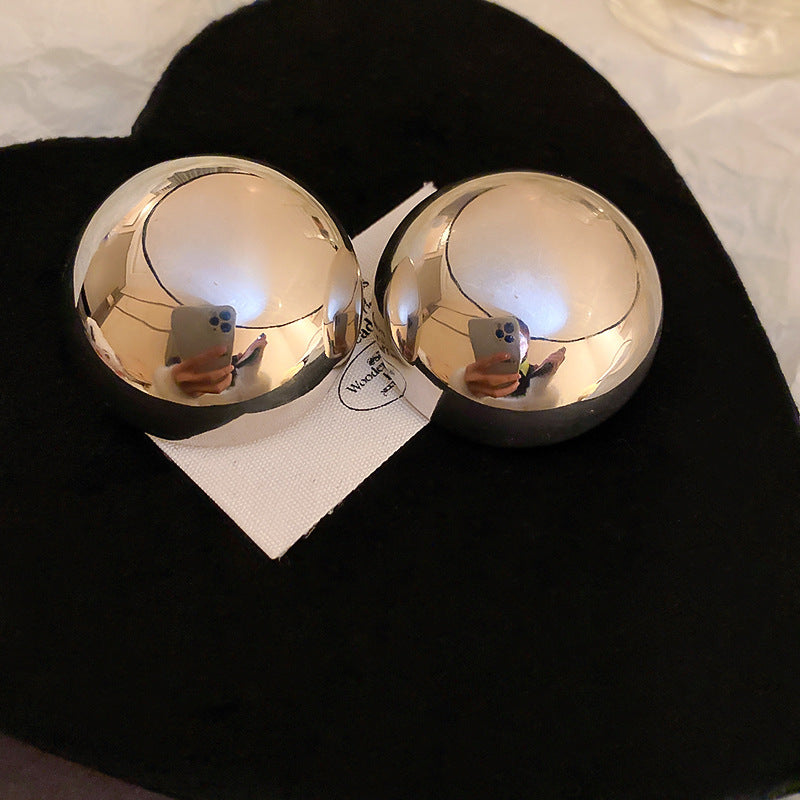 銀針圓圈銀色耳環輕奢高級感耳釘女冷淡風時尚百搭耳飾設計感小衆