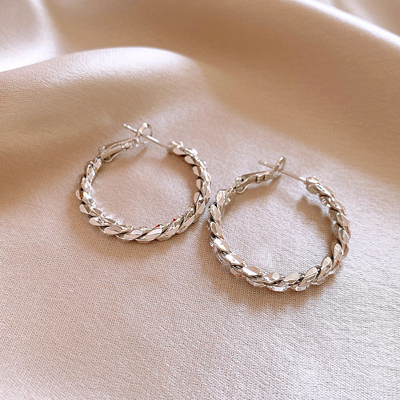 銀針超仙珍珠花朵流蘇耳環氣質時尚耳釘跨境歐美誇張高級感耳飾女