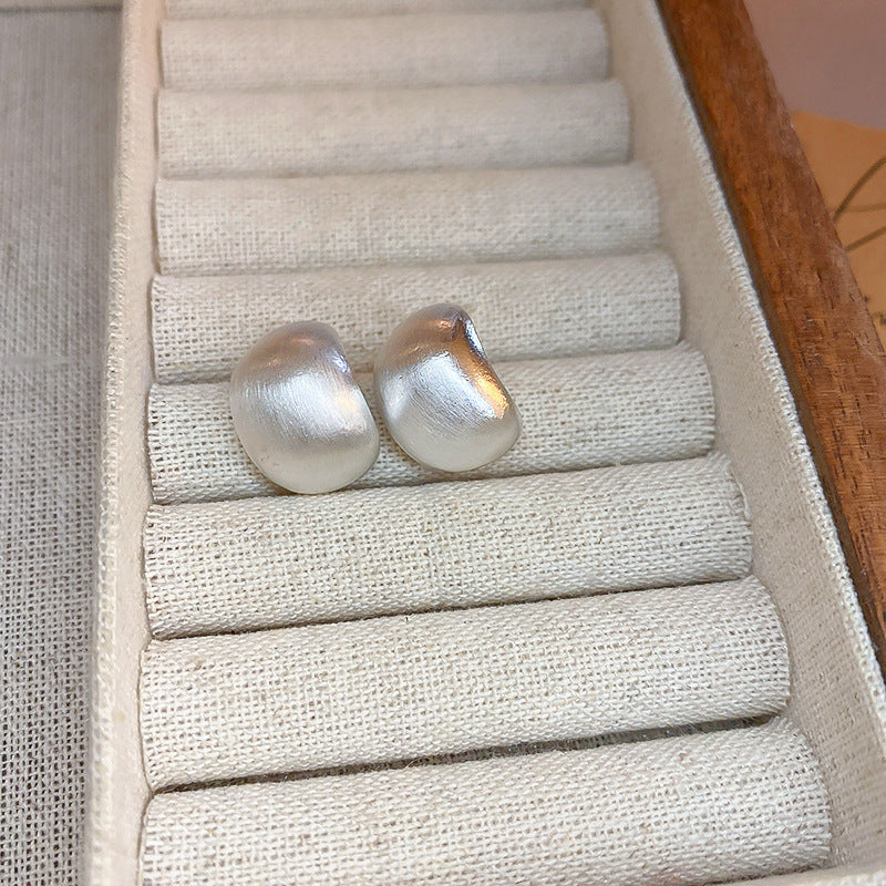 銀針圓圈銀色耳環輕奢高級感耳釘女冷淡風時尚百搭耳飾設計感小衆