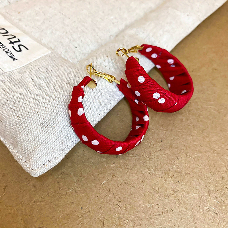 銀針多巴胺彩色耳圈甜美小清新簡約個性耳環設計感小衆歐美耳飾女