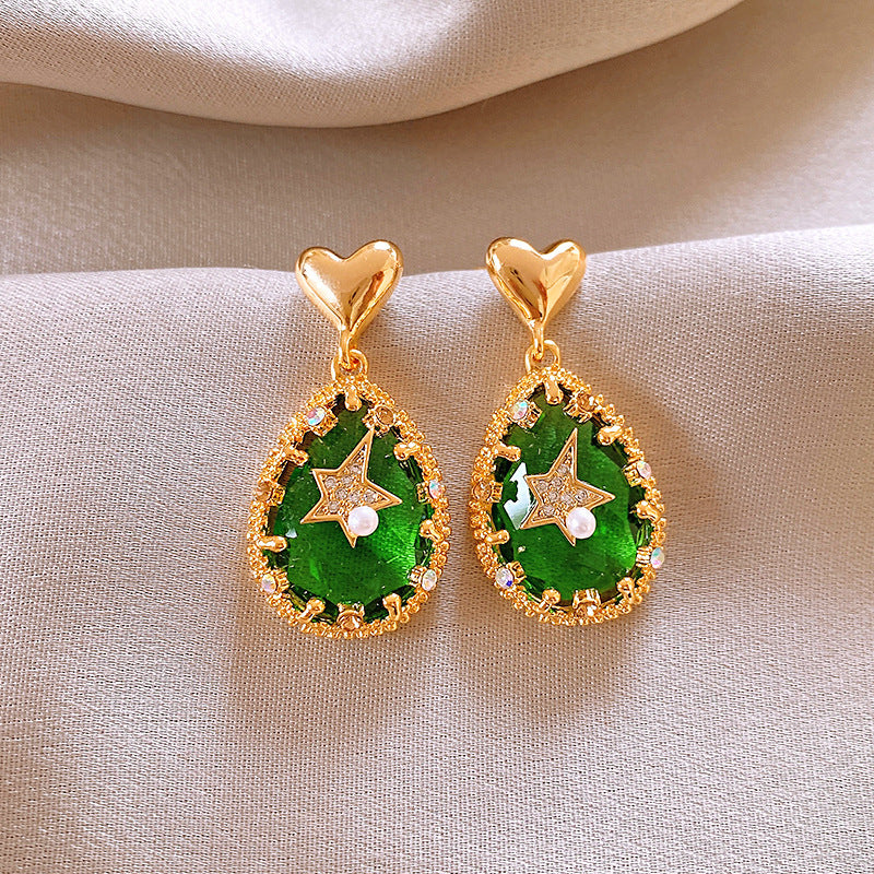 銀針超仙珍珠花朵流蘇耳環氣質時尚耳釘跨境歐美誇張高級感耳飾女