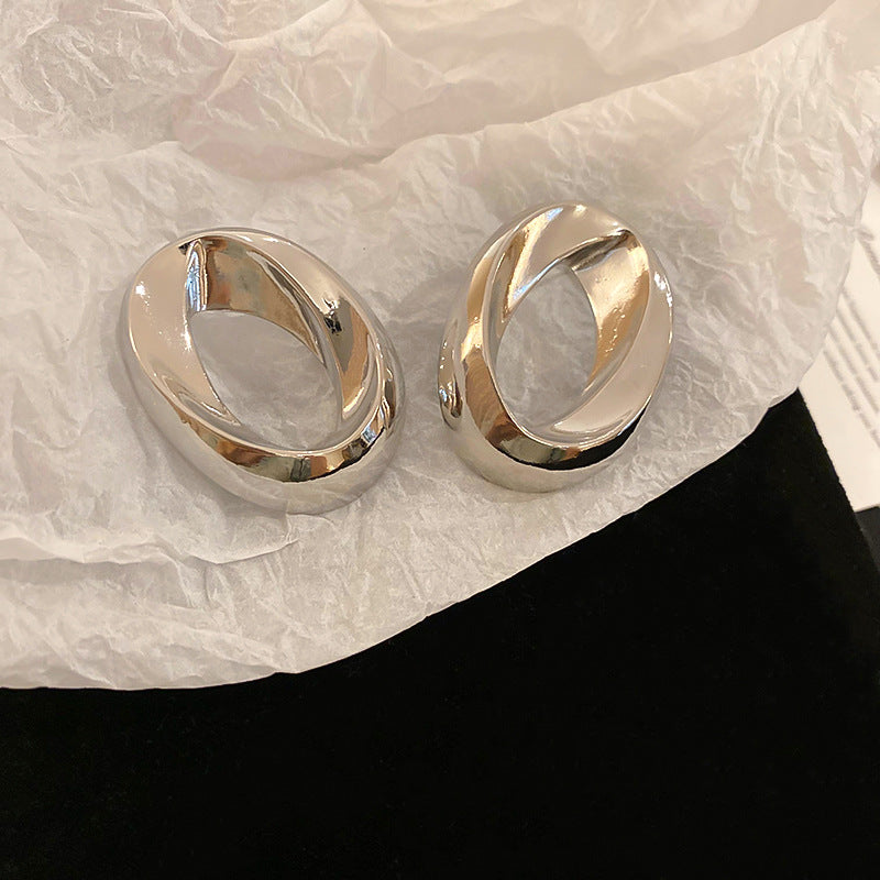 銀針冷淡風透明樹脂水滴花朵珍珠耳環時尚耳釘跨境歐美高級感耳飾