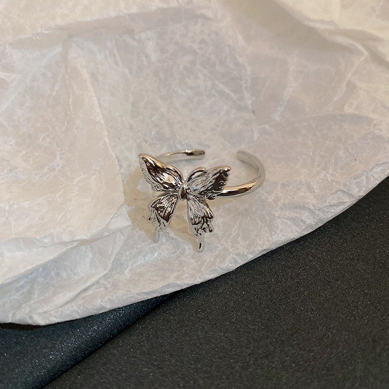 韓國輕奢鋯石圓圈蛇形葫蘆戒指小衆設計感食指戒氣質高級感手飾女