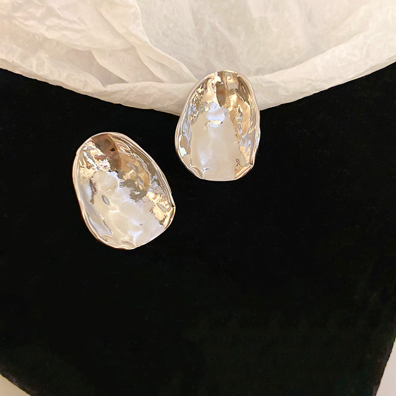 銀針圓圈銀色耳環輕奢高級感耳釘女冷淡風時尚百搭耳飾設計感小衆