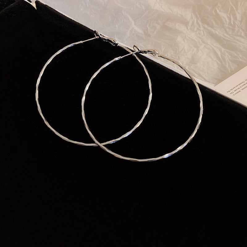 銀針多巴胺彩色耳圈甜美小清新簡約個性耳環設計感小衆歐美耳飾女