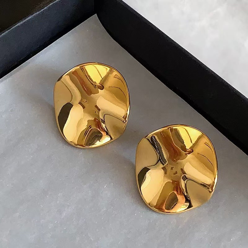 银针欧美跨境花朵几何流苏耳钉时尚金属风耳环轻奢高级感耳饰