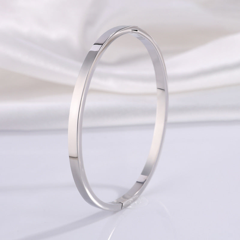 鈦鋼手鐲時尚簡約卡家手鐲女生高級感精緻18k鍍金不掉色手環