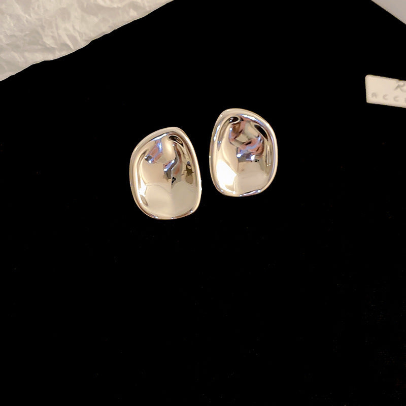 銀針冷淡風透明樹脂水滴花朵珍珠耳環時尚耳釘跨境歐美高級感耳飾