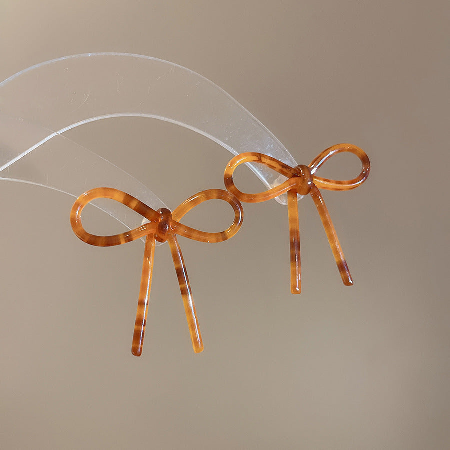 銀針樹脂暈染花朵耳環輕奢高級感耳釘復古時尚百搭耳飾設計感小衆