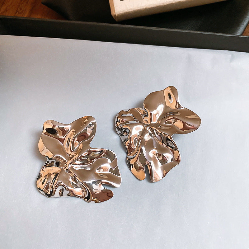 银针欧美跨境花朵几何流苏耳钉时尚金属风耳环轻奢高级感耳饰