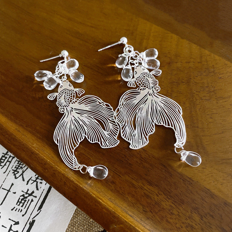 銀針歐美跨境專供花朵珍珠流蘇耳環氣質個性耳釘誇張高級感耳飾女