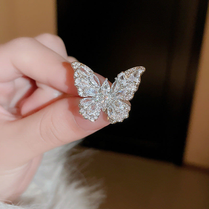 韓國輕奢鋯石圓圈蛇形葫蘆戒指小衆設計感食指戒氣質高級感手飾女